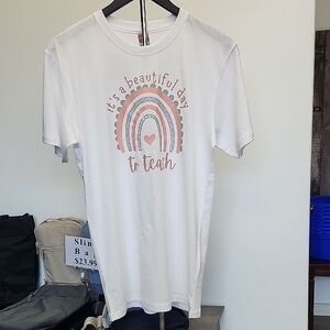 White 'Beautiful Day to Teach' Women's Tee